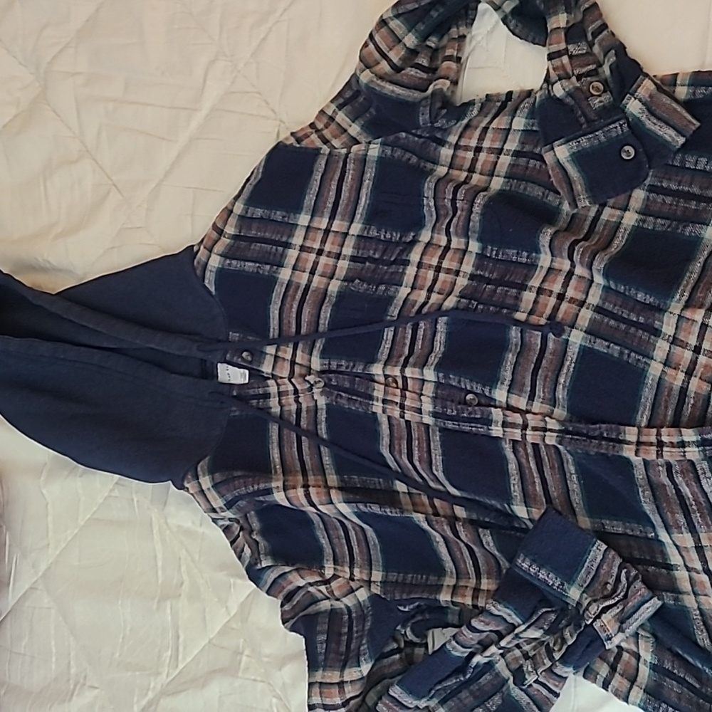 American Eagle Hooded Flannel